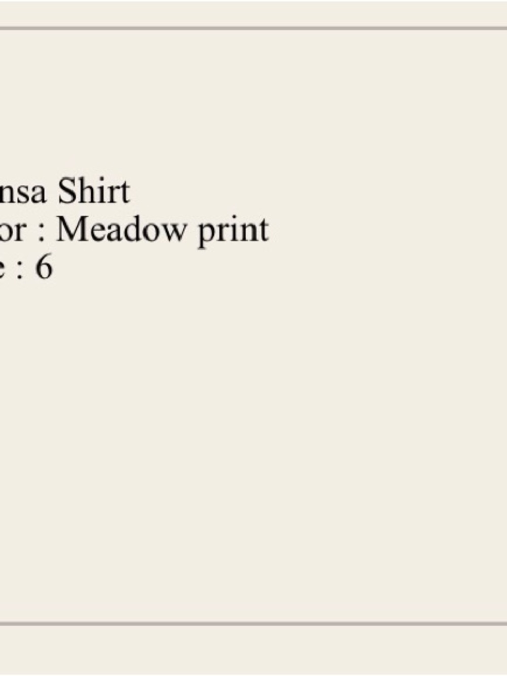 Sezane “Shansa” blouse in meadow print, size 6. New without tags - Picture 2 of 2
